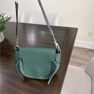 NWT PRUNE Argentinian Green Leather Crossbody Bag - Women's Shoulder Bag